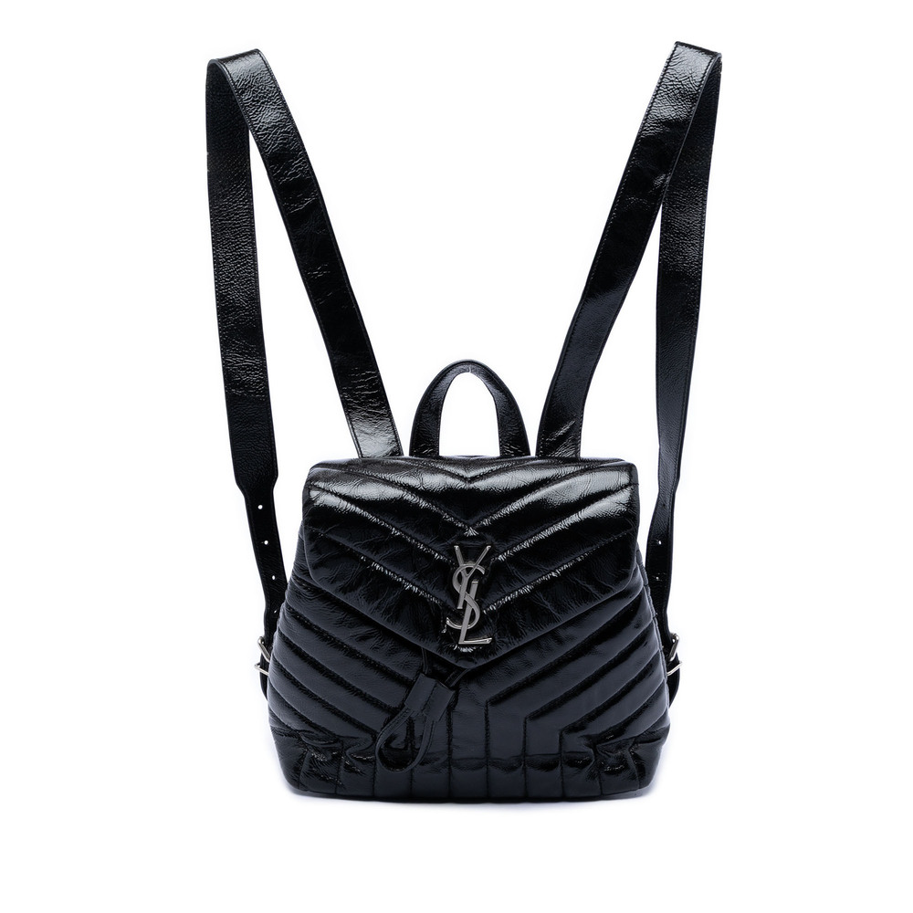 Pre-Loved Saint Laurent Small Matelasse Patent Monogram LouLou Backpack